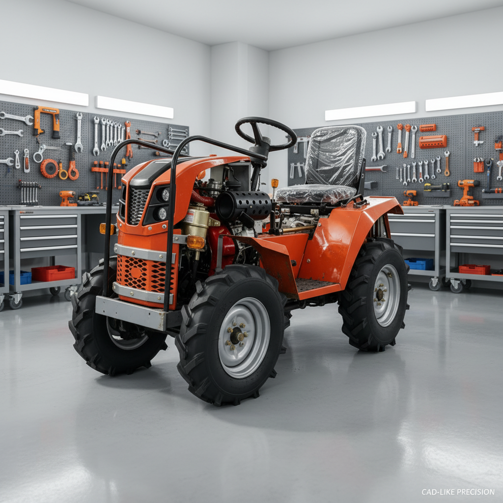 Tractor Backhoe - Upgraded Version Diesel Wheeled Agricultural Tractor