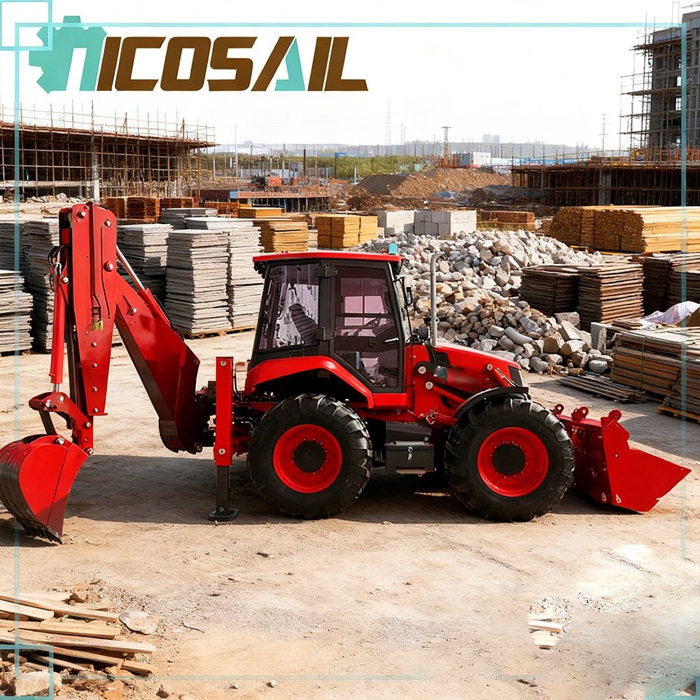Tractor Backhoe - Hot Selling Four-Wheel Drive Mini Backhoe
