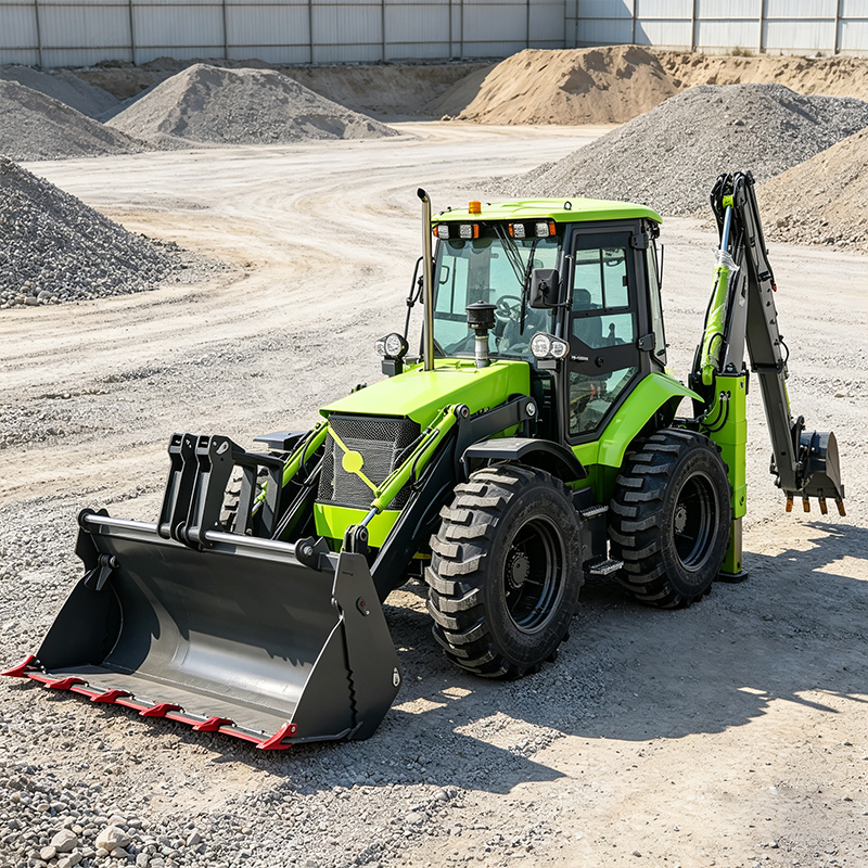 Tractor Backhoe - Smooth control system Hydraulic lift cylinder