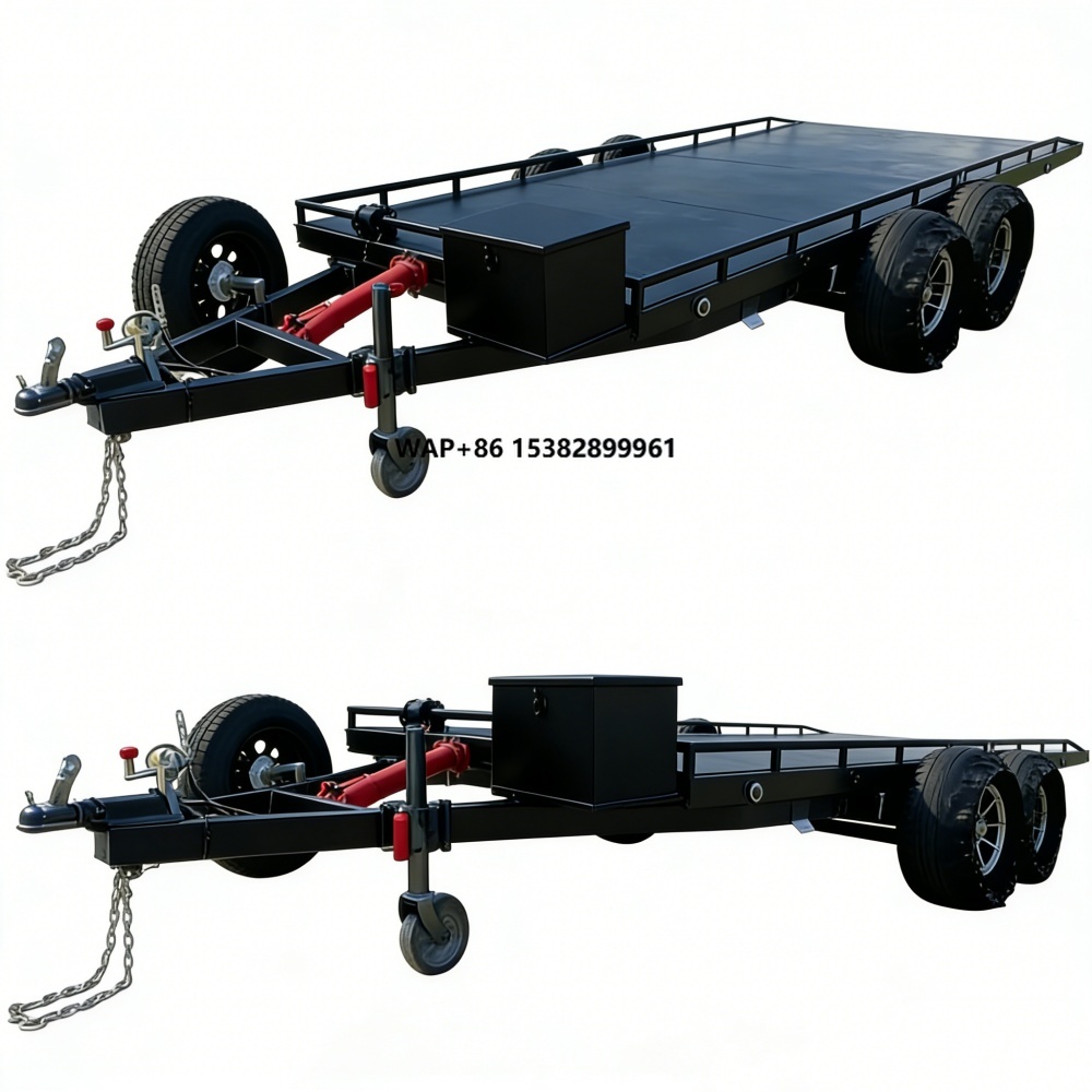 Heavy Equipment Hauler - Heavy-Duty Double Axle Steel Car Hauler