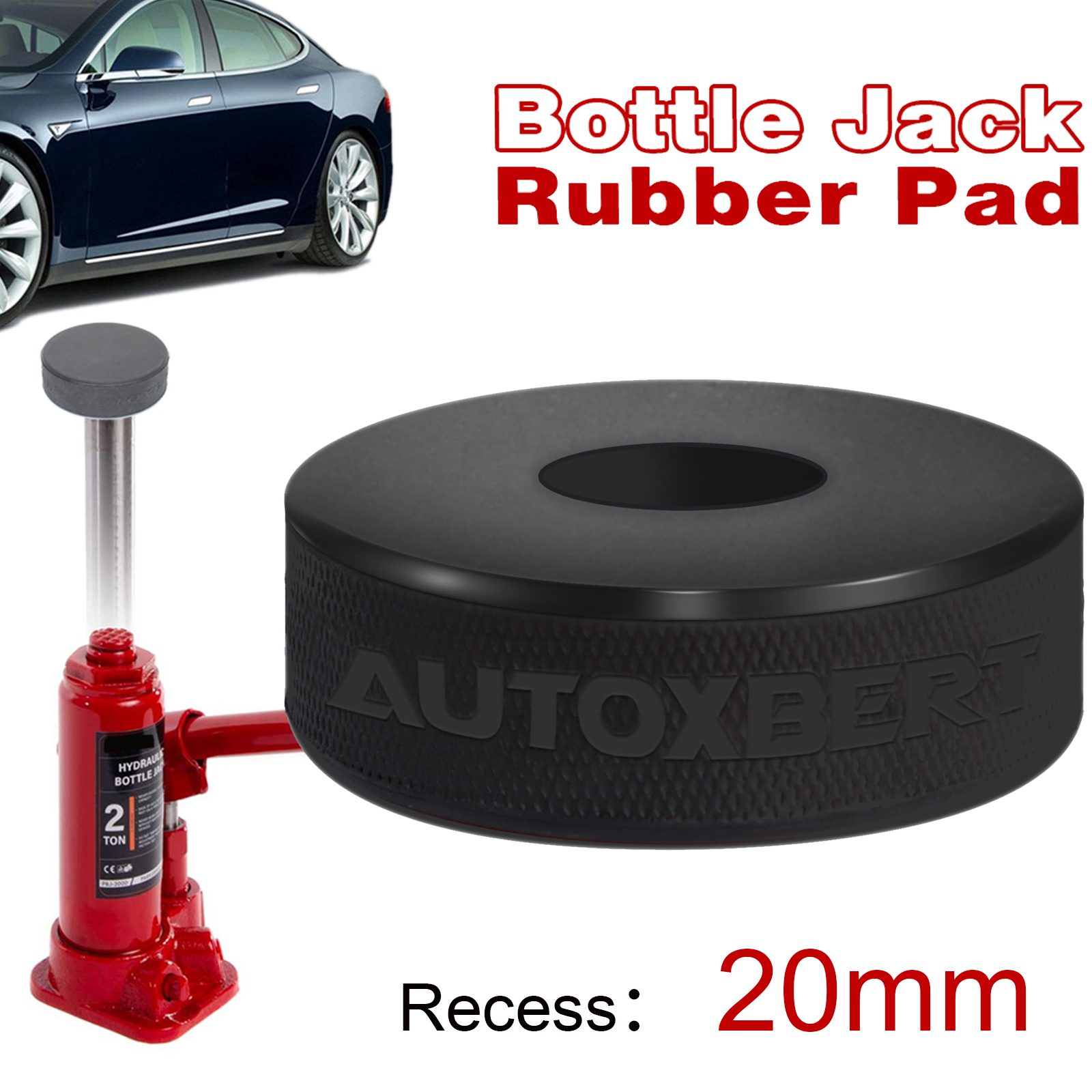 Heavy Equipment Jack - Rubber Bottle Jack Pad Protector Adapter