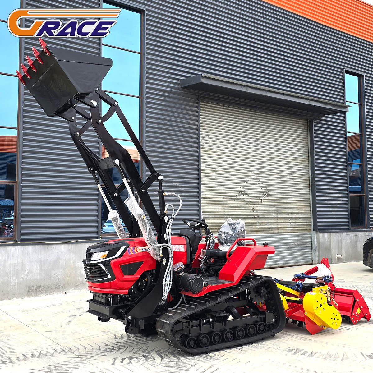 Tractor Backhoe - 50HP Mini Crawler Tractor Heavy Duty