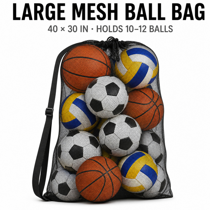 Heavy Equipment Management - Heavy Duty Mesh Ball Bag Large