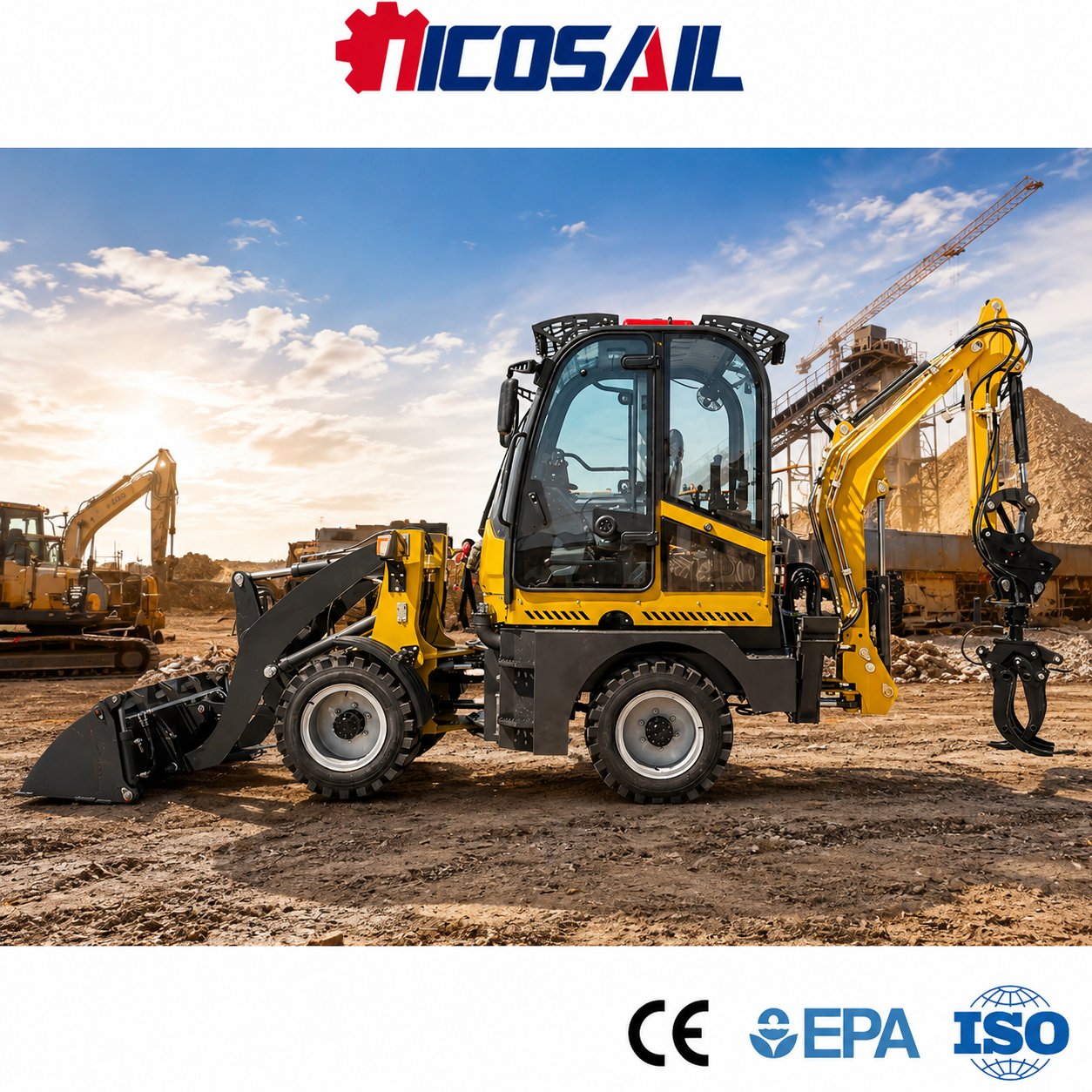 Tractor Backhoe - Custom CE Euro 5 Backhoe Loader