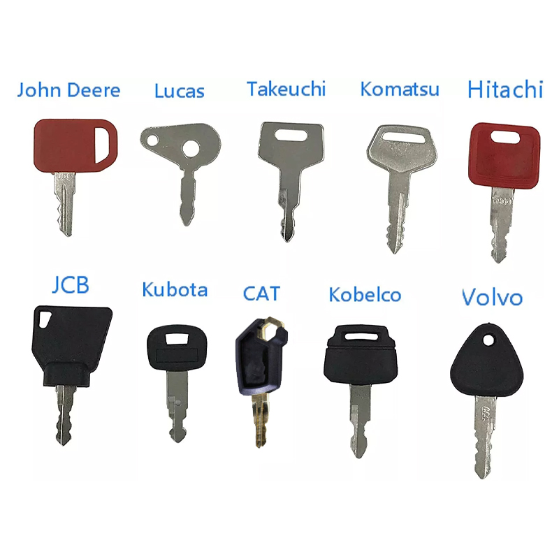 Heavy Equipment Key Set - 10pcs Master Key Ignition Set For