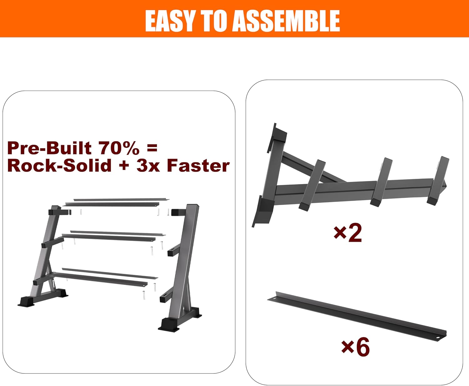 Heavy Duty Three Tier Dumbbell - Heavy Equipment Gym ulasan dan harga
