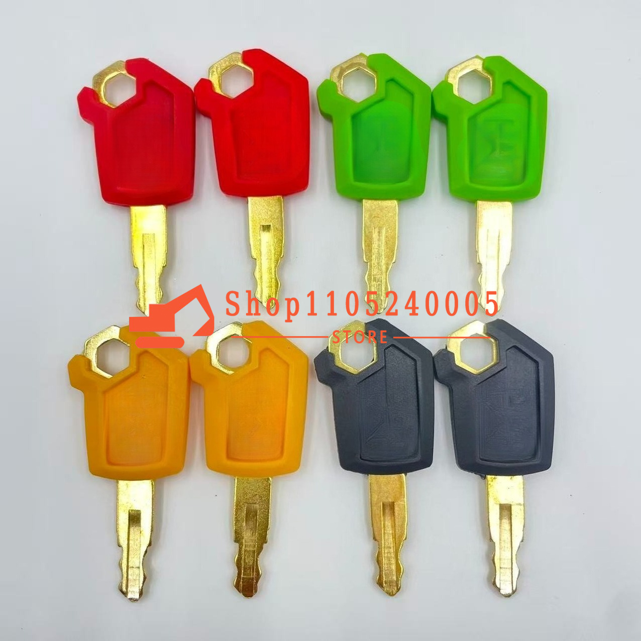 2PCS Key 5P-8500 Black Green R - Heavy Equipment Yellow ulasan dan harga