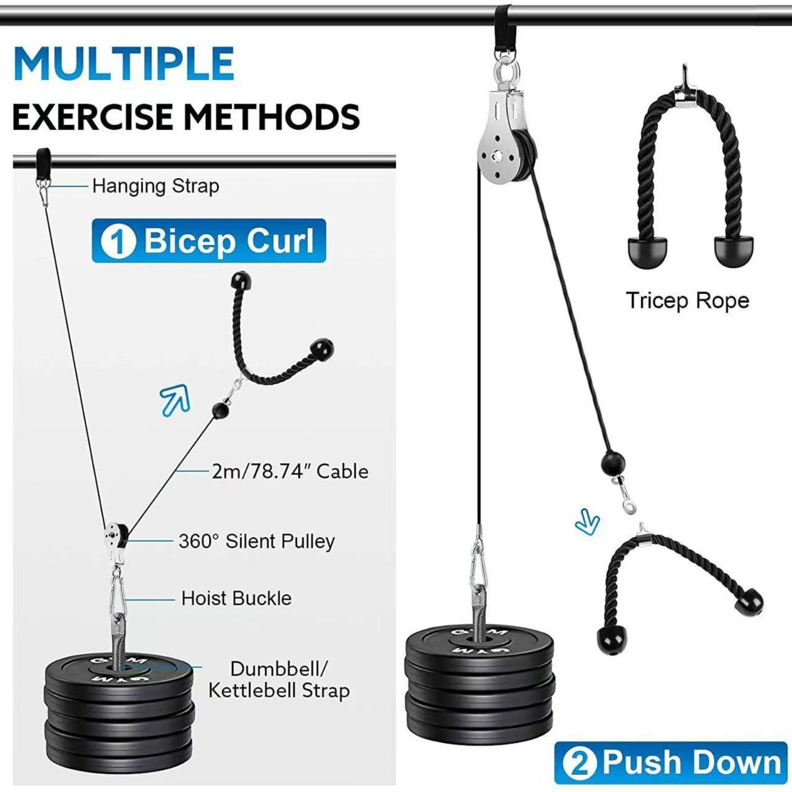 Home Gym Pulley System Smooth  - Heavy Equipment Gym ulasan dan harga