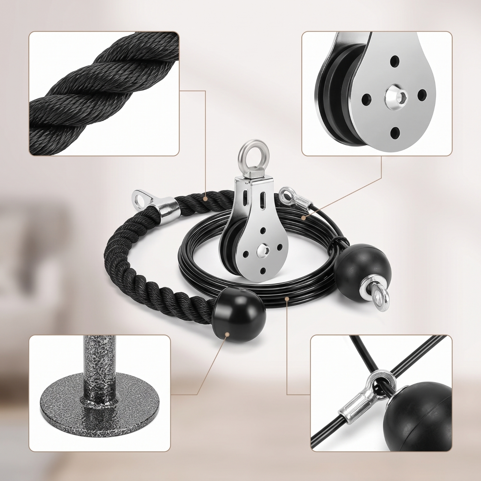 Home Gym Pulley System Smooth  - Heavy Equipment Gym ulasan dan harga