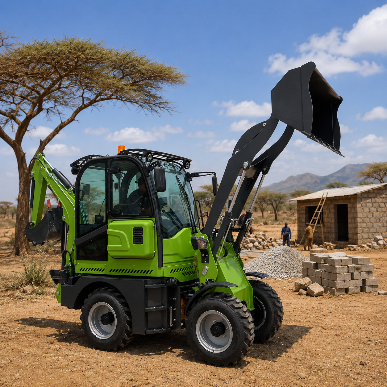 Custom Loader Backhoe for Comm - Tractor Backhoe ulasan dan harga