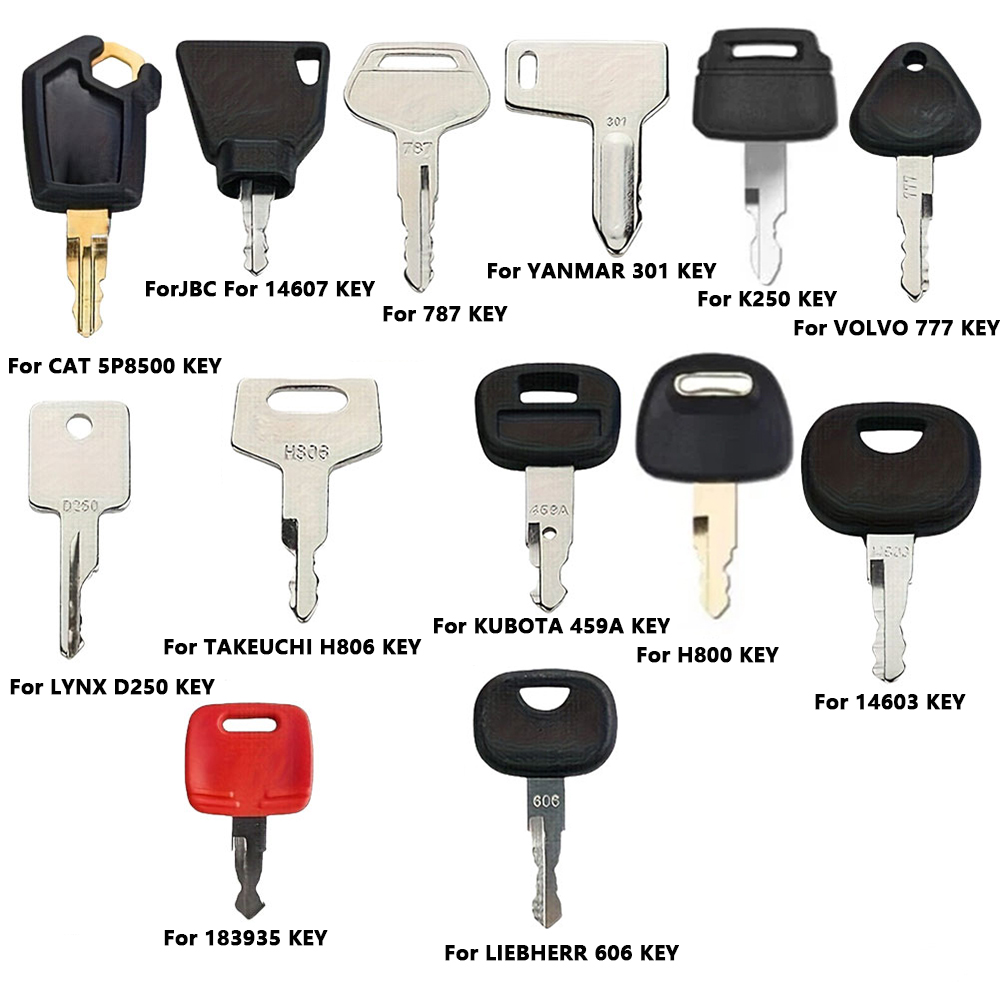 13PCS Construction Machinery I - Heavy Equipment Key Set ulasan dan harga