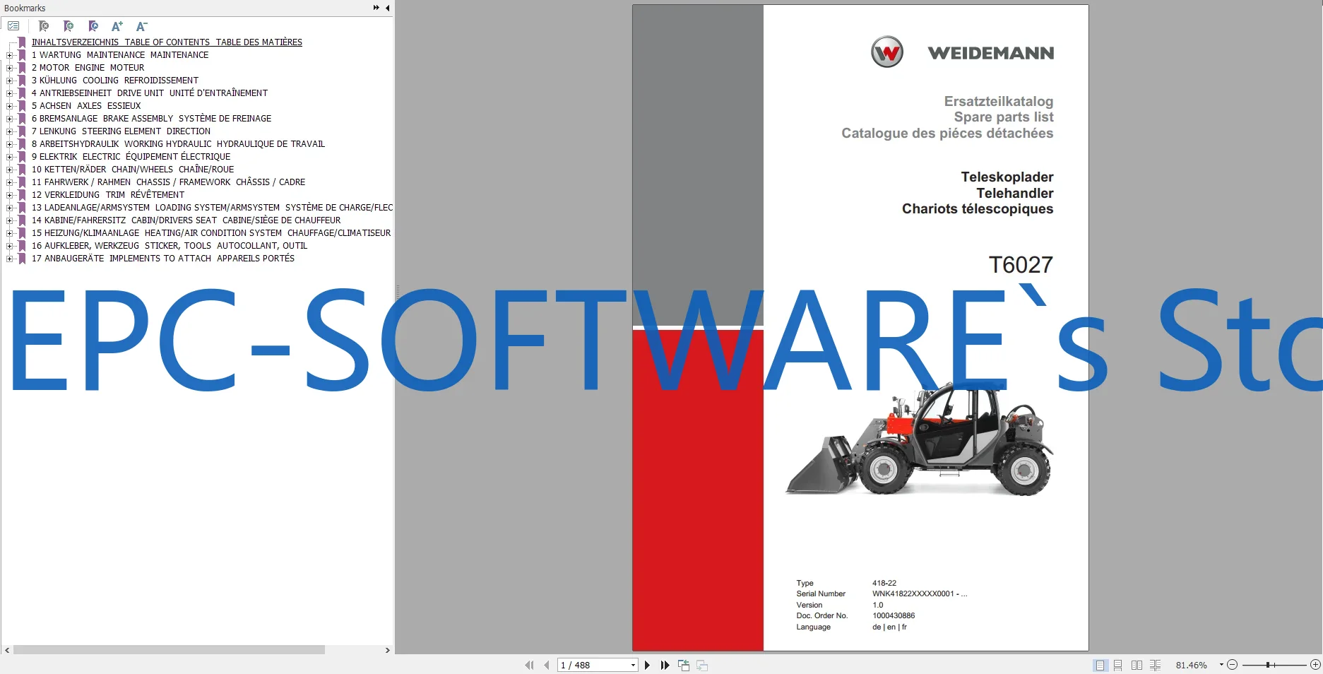 EPC-SOFTWARE Weidemann Heavy E - Heavy Equipment Software ulasan dan harga