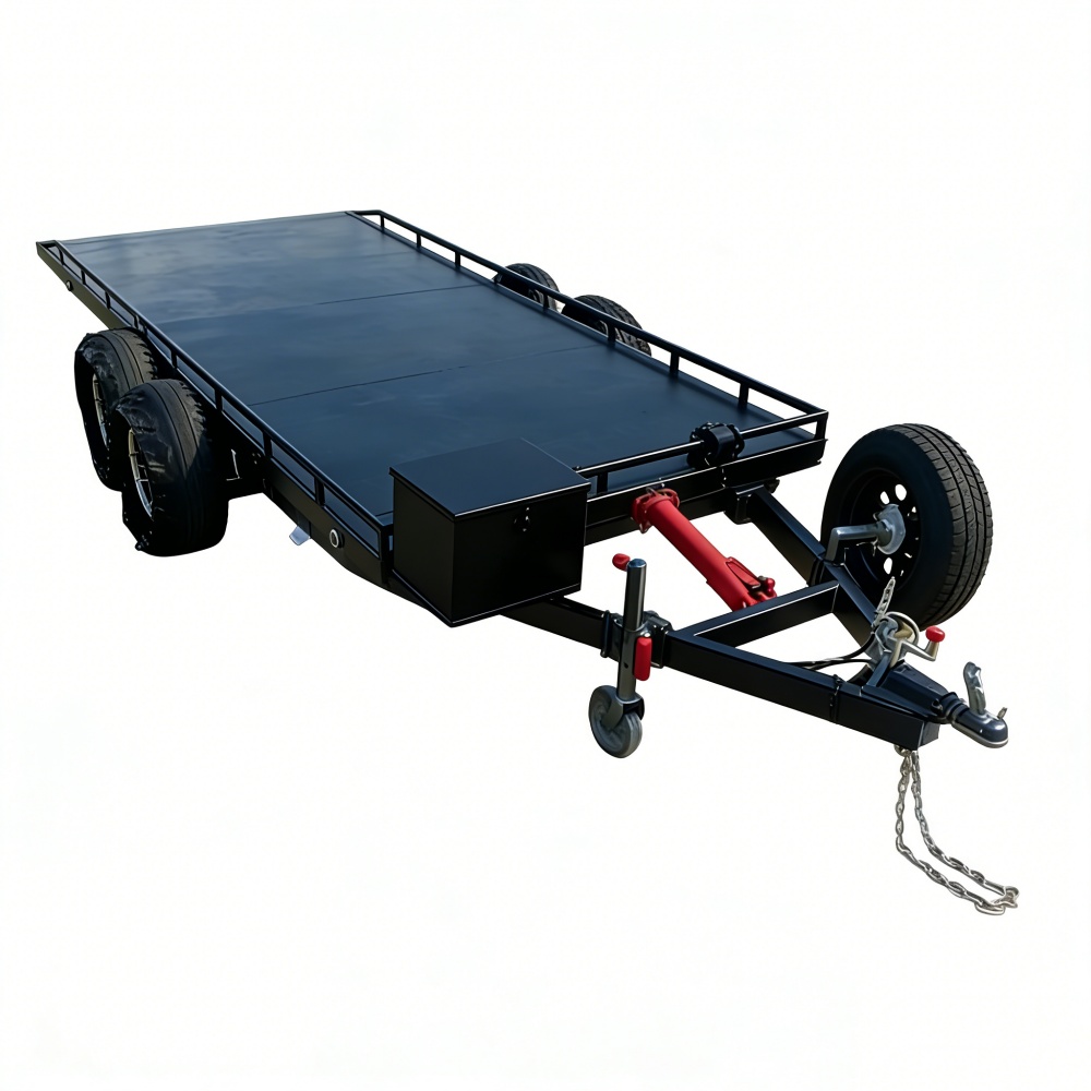 Heavy-Duty Double Axle Steel C - Heavy Equipment Hauler ulasan dan harga