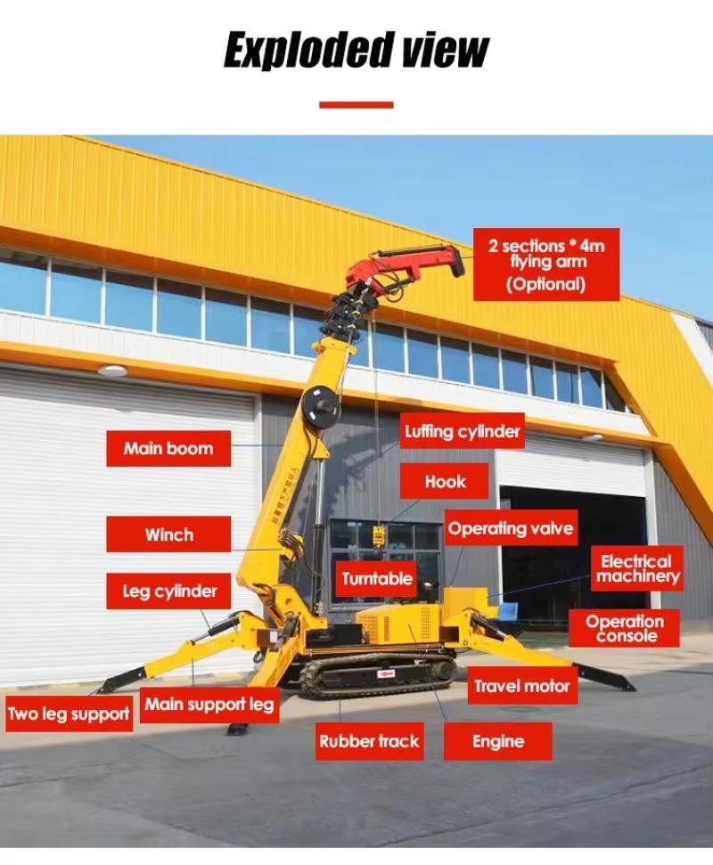 8T Hydraulic Spider Crane Heav - Heavy Equipment For Construction ulasan dan harga