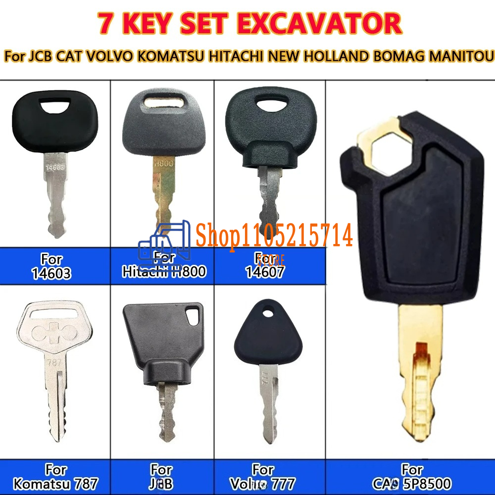 7PCS Heavy Equipment Construct - Heavy Equipment Key Set ulasan dan harga