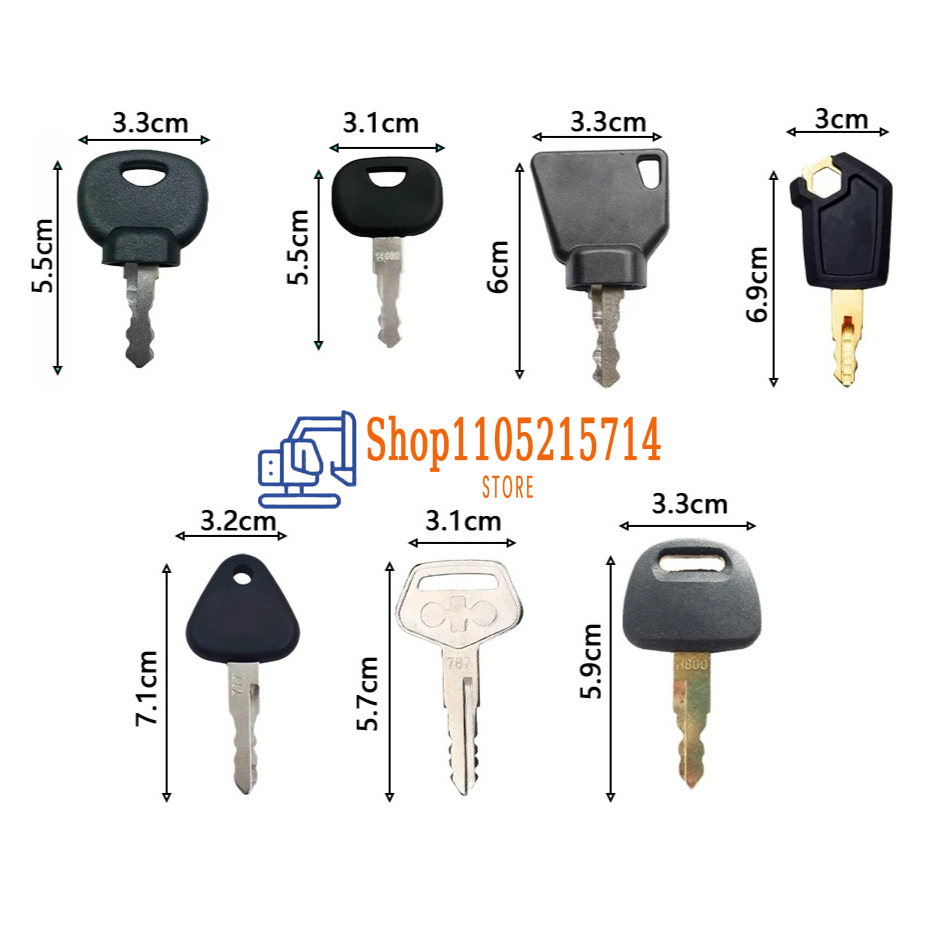 7PCS Heavy Equipment Construct - Heavy Equipment Key Set ulasan dan harga